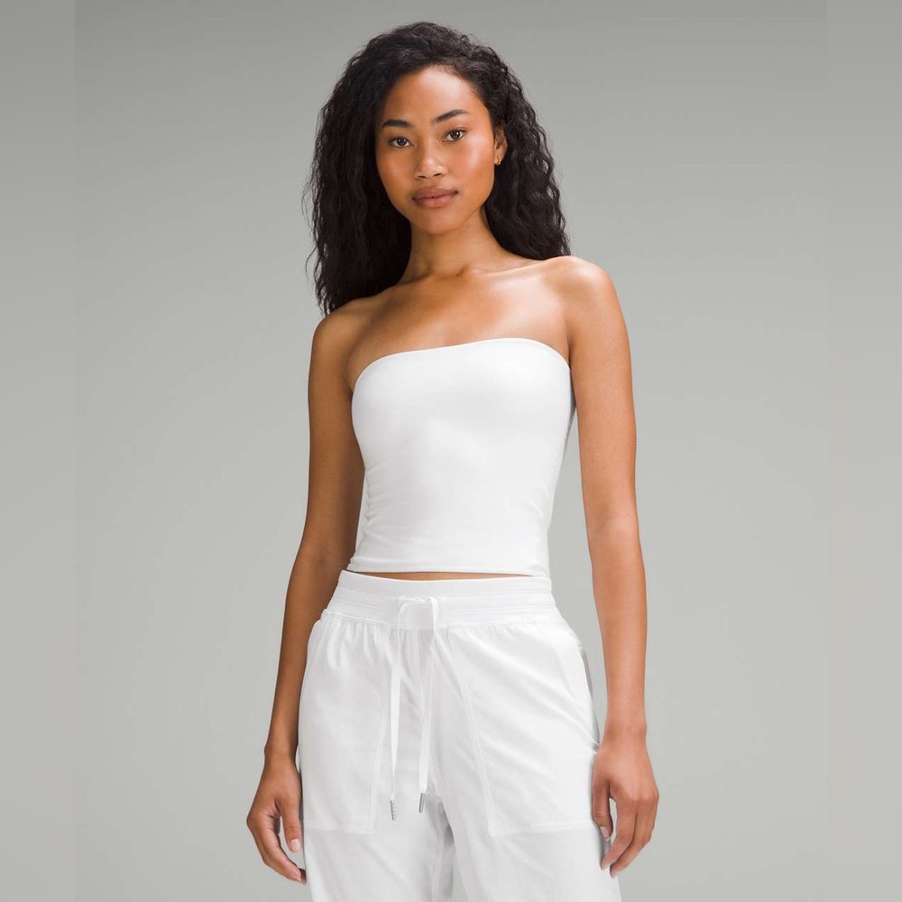 Women’s White Strapless Tube Top